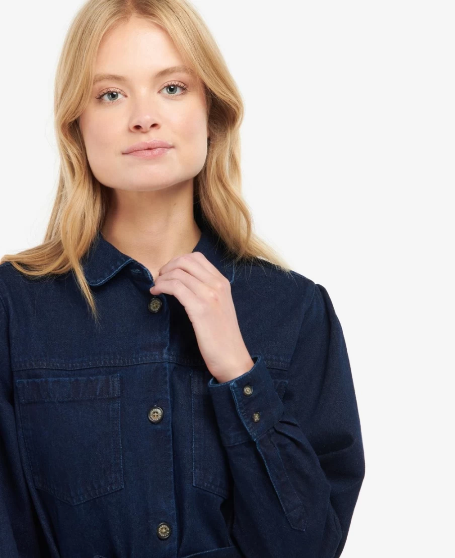 Barbour Women's Adria Dress in Indigo - Classic Casual Style
