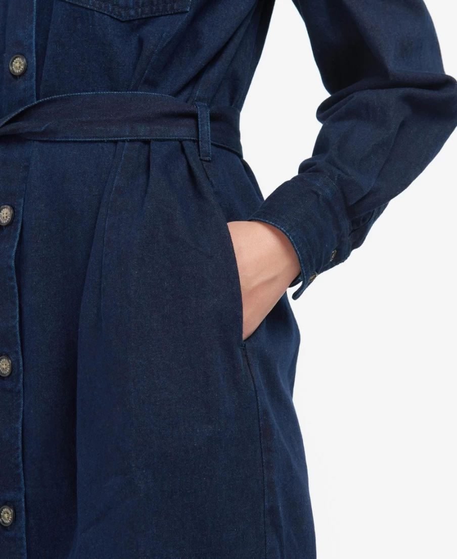 Barbour Women's Adria Dress in Indigo - Classic Casual Style