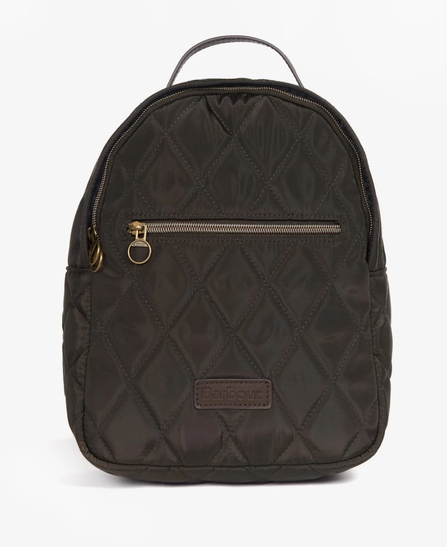 Barbour Mens Hessian Quilted Backpack - Lightweight Waterproof Laptop Bag for Travel & Work