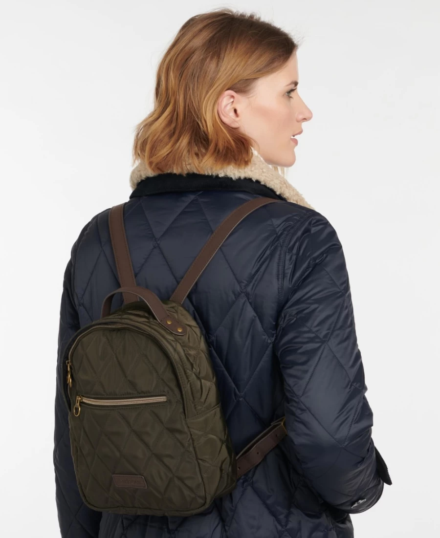 Barbour Mens Hessian Quilted Backpack - Lightweight Waterproof Laptop Bag for Travel & Work