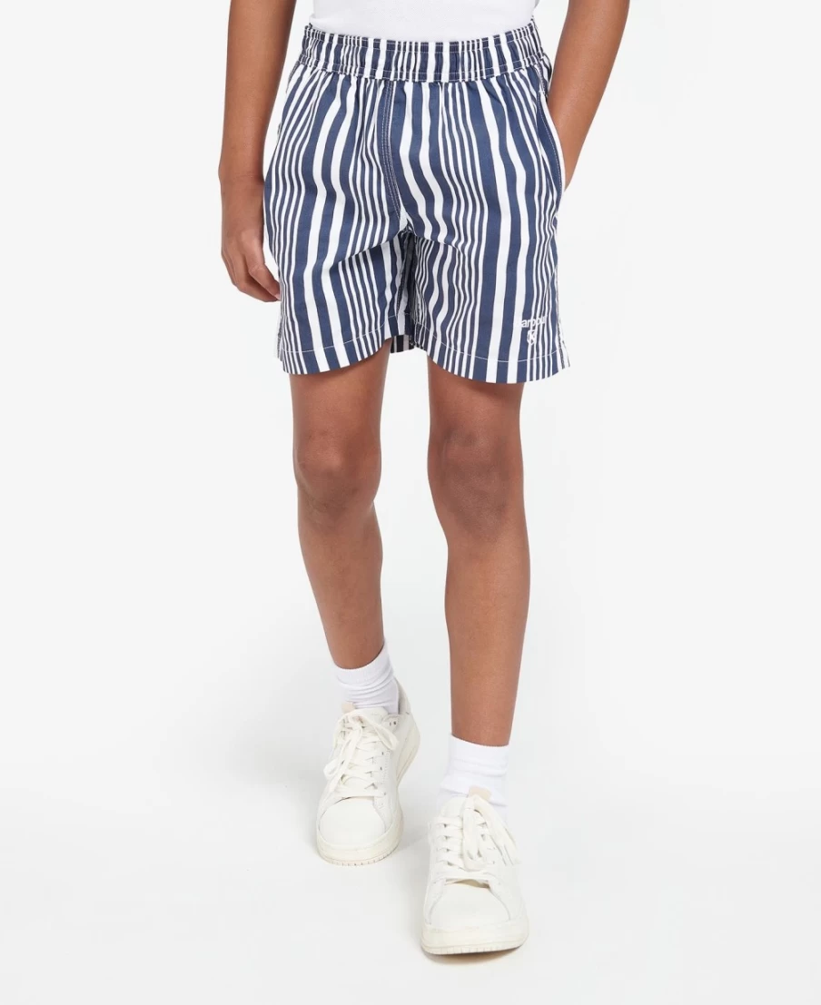 Barbour Boys Classic Navy Deckham Swim Shorts for Swimming and Beach