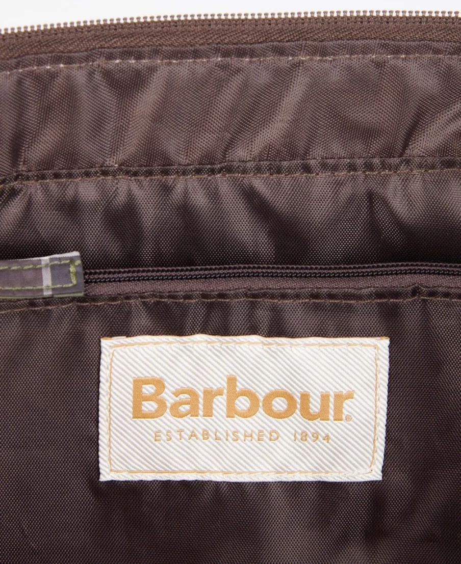 Barbour Wetherham Quilted Tote Bag for Men in Classic Tartan - Waterproof Waxed Cotton Messenger Bag