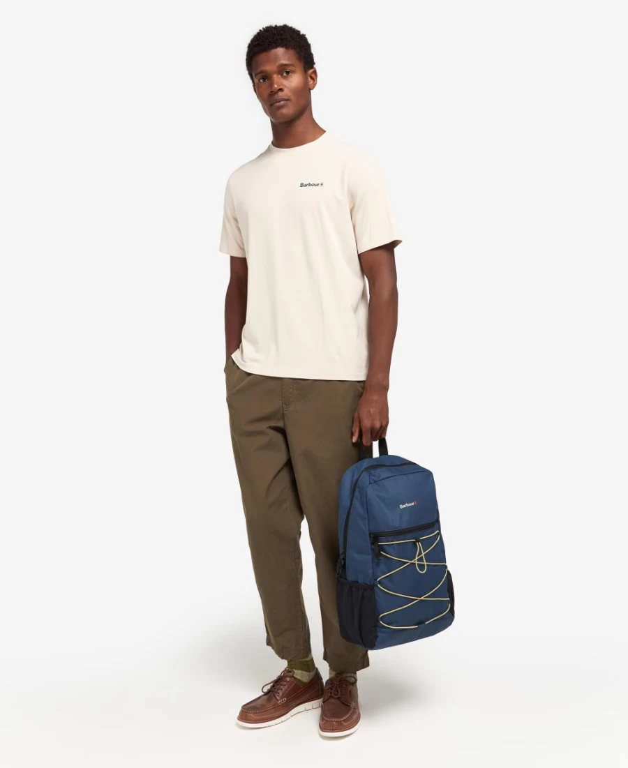 Barbour Men's Arwin Canvas Explorer Backpack in Lake/Golden Green - Durable Outdoor Hiking Pack