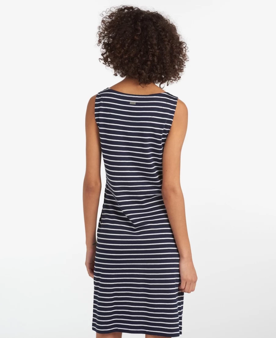 Barbour Women's Dalmore Stripe Dress in White and Navy