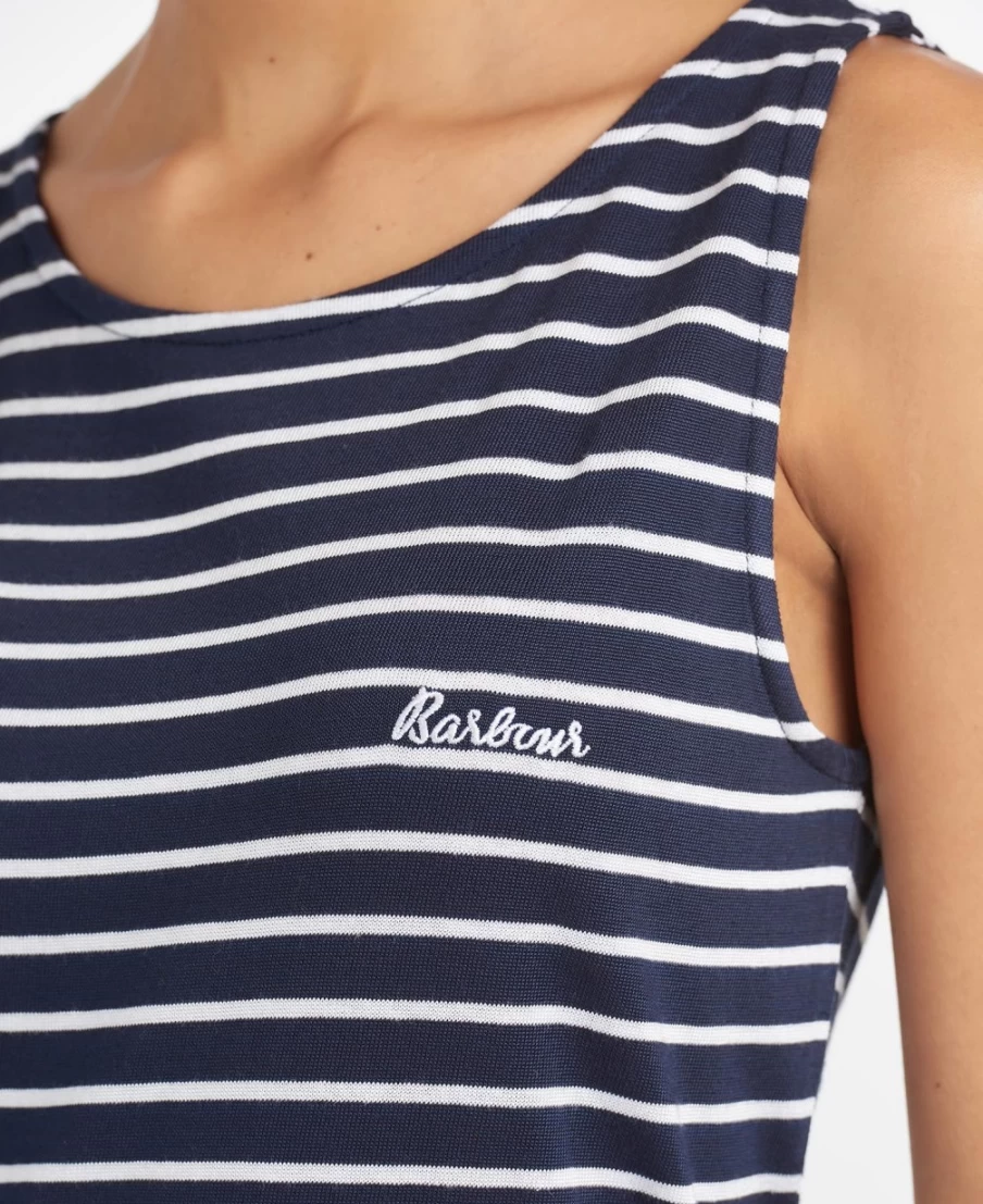 Barbour Women's Dalmore Stripe Dress in White and Navy