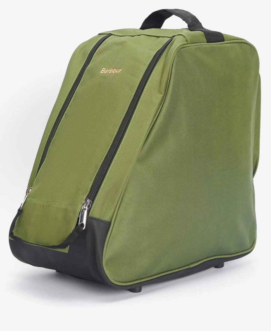 Barbour Men's Green Boot Bag - Classic Waterproof Waxed Cotton Tote for Outdoor & Casual Use