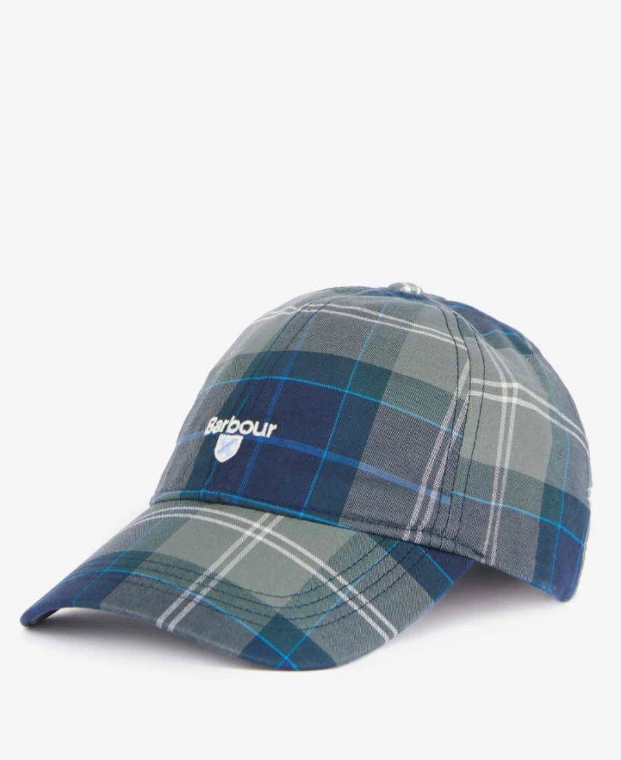Barbour Mens Kielder Blue Tartan Sports Cap
