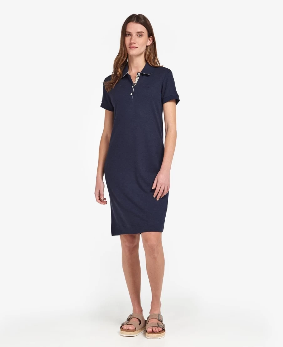 Barbour Women's Navy Indigo Tartan Polo Dress