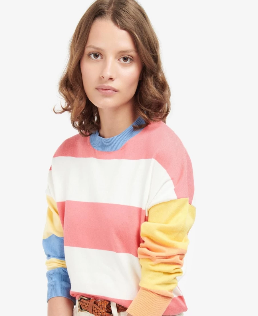 Barbour Women's Bradley Stripe Knit Jumper in Classic Multi Color