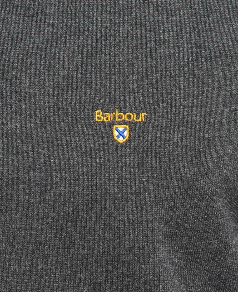 Barbour Men's Navy Organic Cotton Crew Neck Jumper