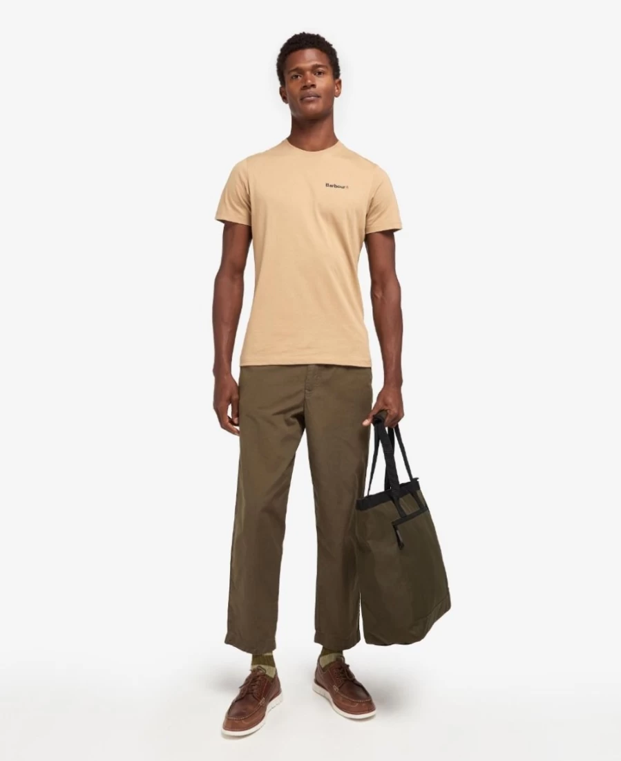 Barbour Men's Arwin Canvas Tote Bag in Olive & Black - Durable Casual Carryall