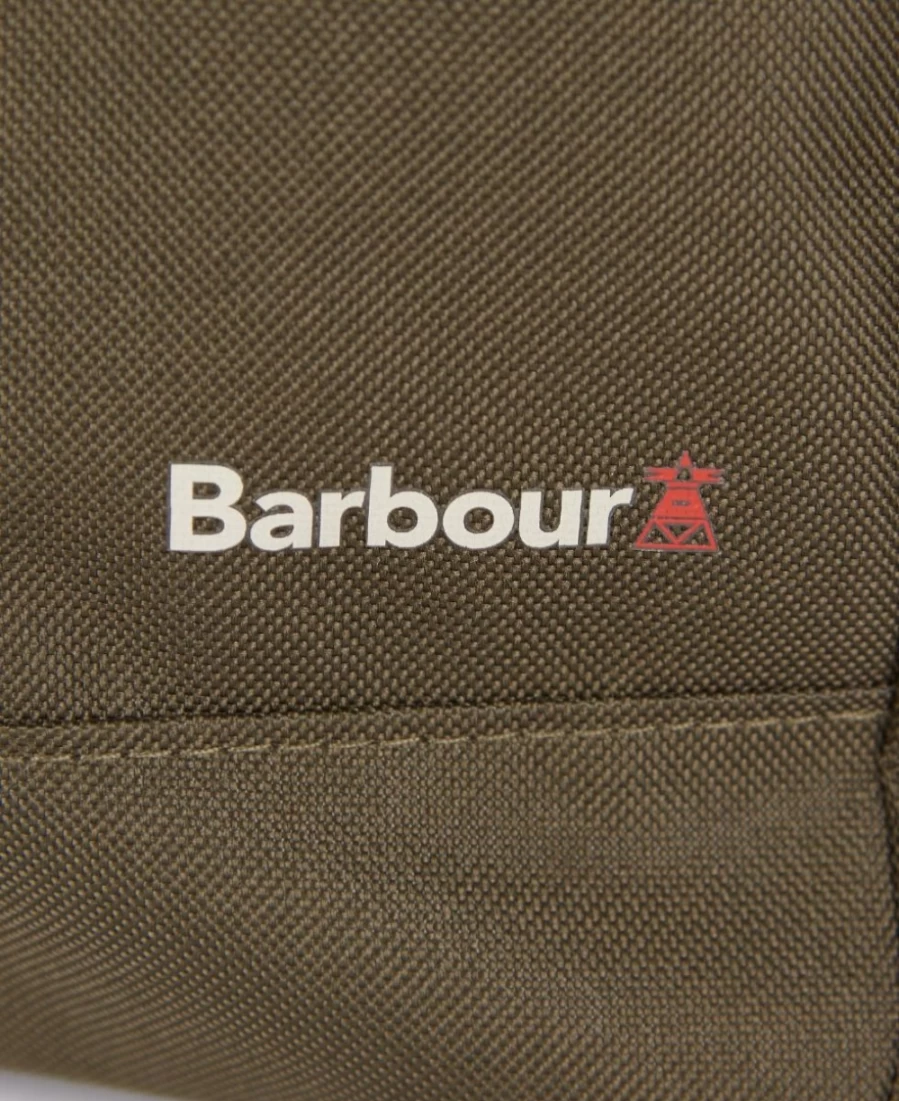 Barbour Men's Arwin Canvas Tote Bag in Olive & Black - Durable Casual Carryall