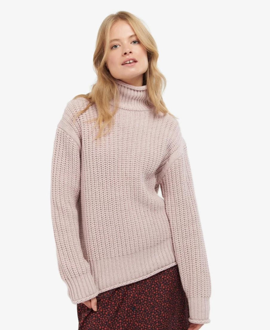 Barbour Women's Rockcliffe Knit Sweater in Rose Quartz
