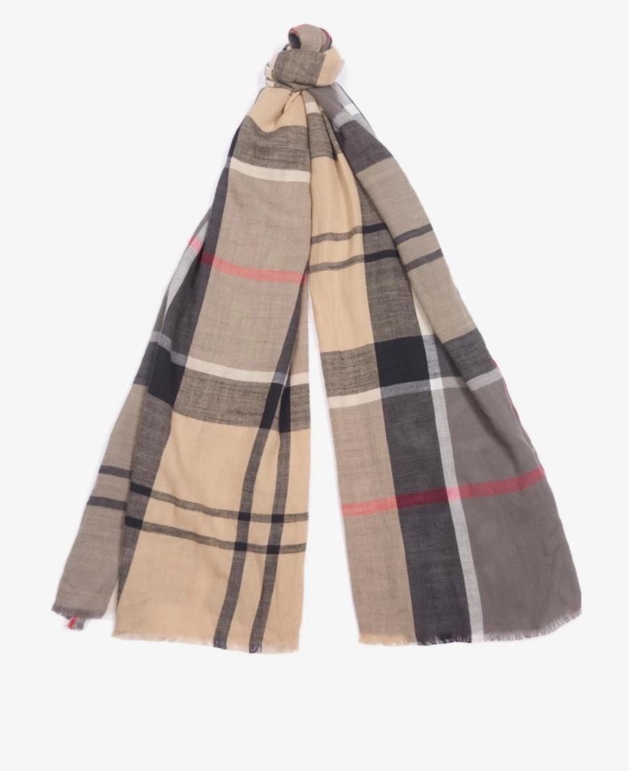 Barbour Mens Walshaw Scarf in Classic Tartan - Traditional Plaid Wool Winter Accessory